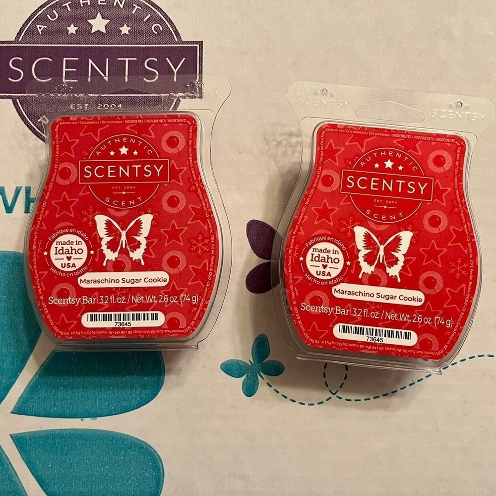 2 Scentsy Maraschino Sugar Cookie Wax Bars